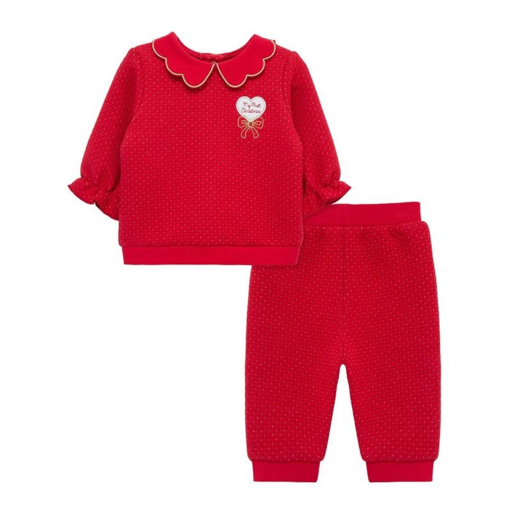 Little Me Girls Festive Active Set, Red